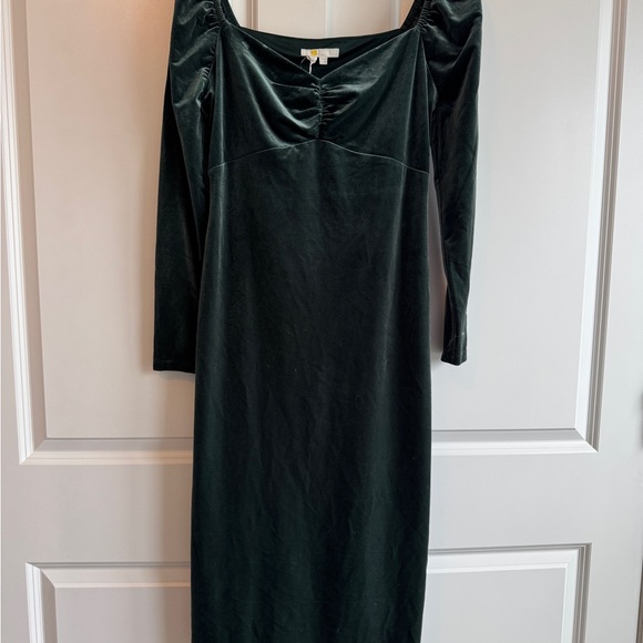 NWT Boden Green Velvet Sweetheart Neck Midi Dress holiday elegant women’s - Picture 5 of 9